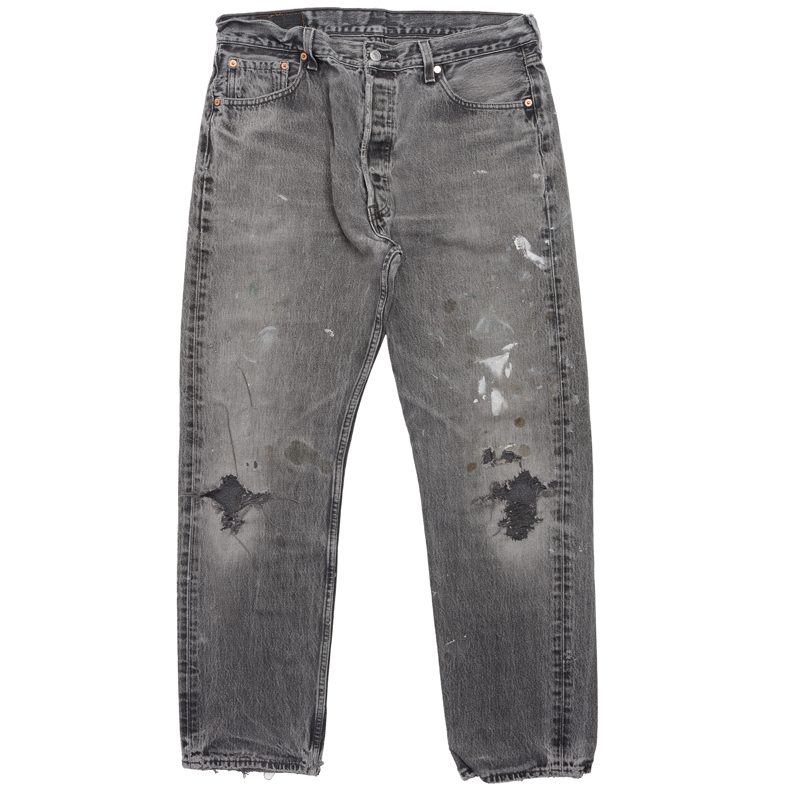 Vintage 1990's Levi's 501 Distressed Painter Jeans - High Waisted Straight Leg Denim Pants for Men & Women | Perfect for Casual Wear, Street Style & Retro Fashion Outfits