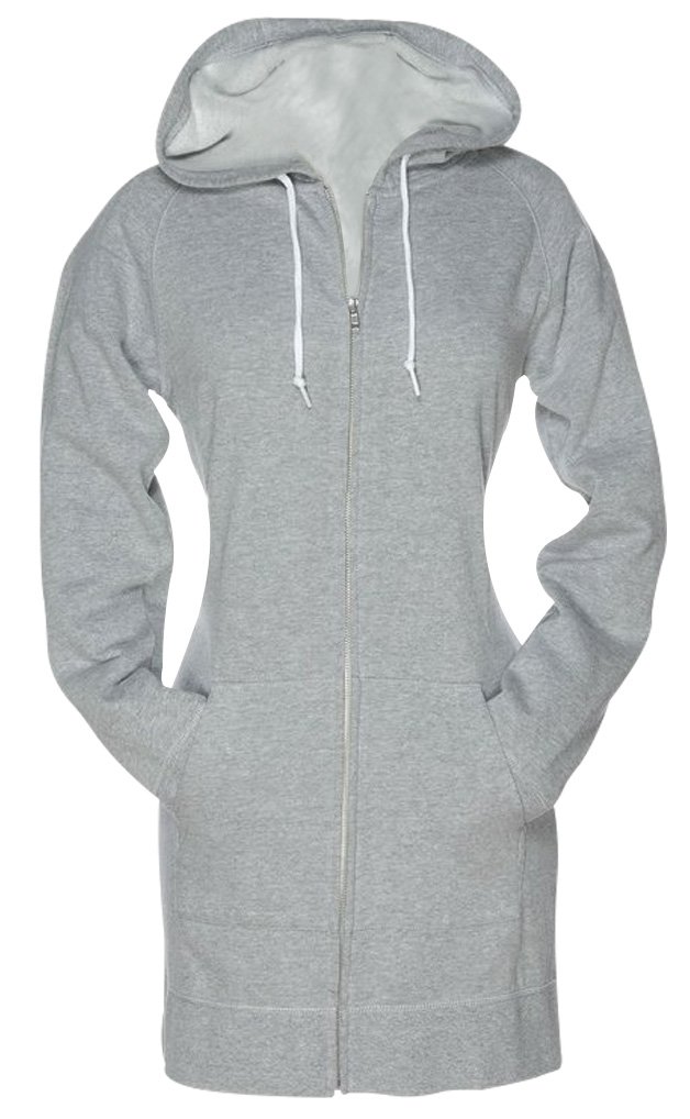 SKYLINEWEARS Women's Fleece Zip Up Hoodie - Long Tunic Sweatshirt with Pockets | Cozy Casual Outerwear for Fall, Winter & Layering | Perfect for Lounging, Running Errands & Outdoor Activities