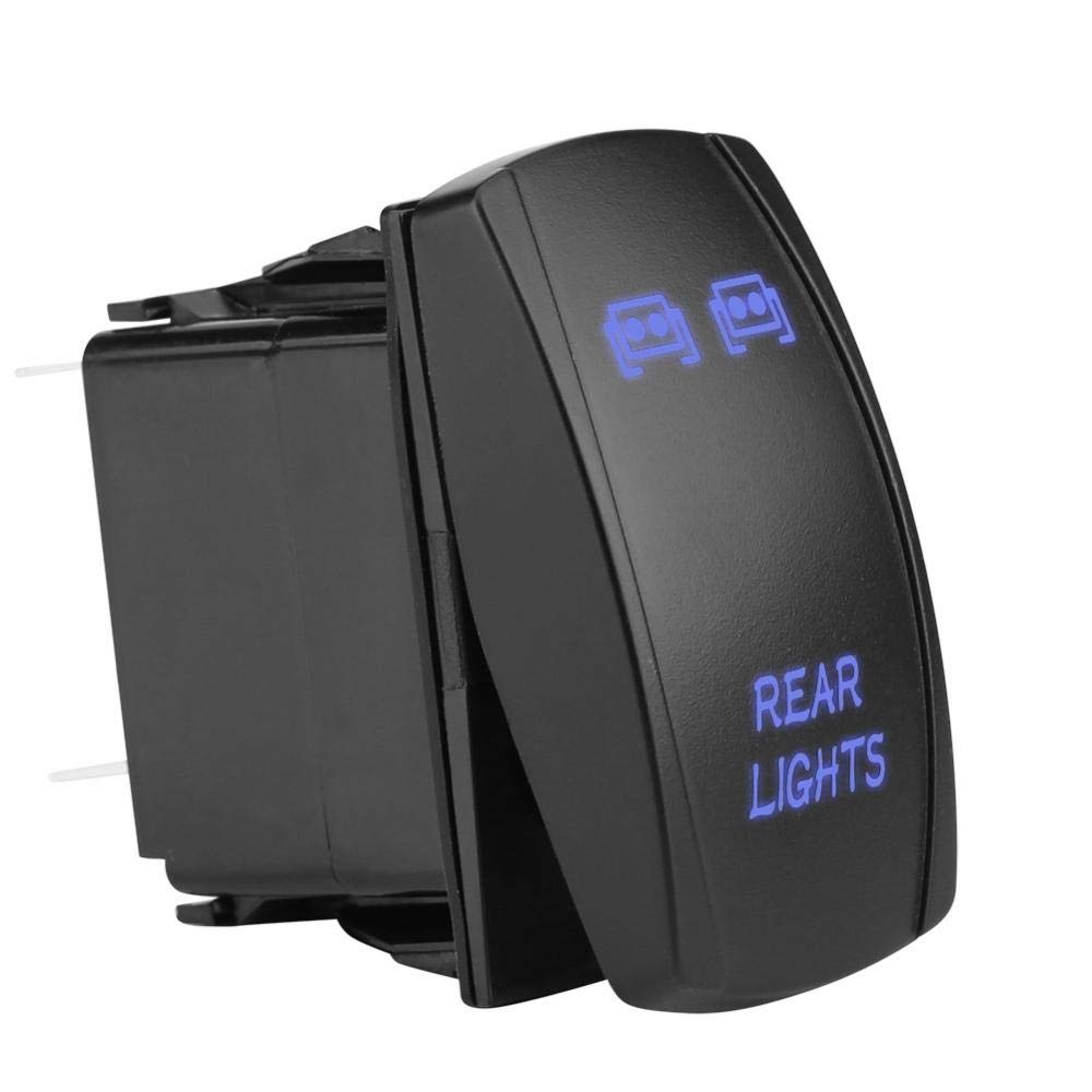 Car Rocker Switch - Durable Blue LED ON/OFF Button with PSPT Design for Fog Lamps & Headlights (Rear Lights) | Perfect for Off-Road Vehicles & Custom Car Lighting Upgrades