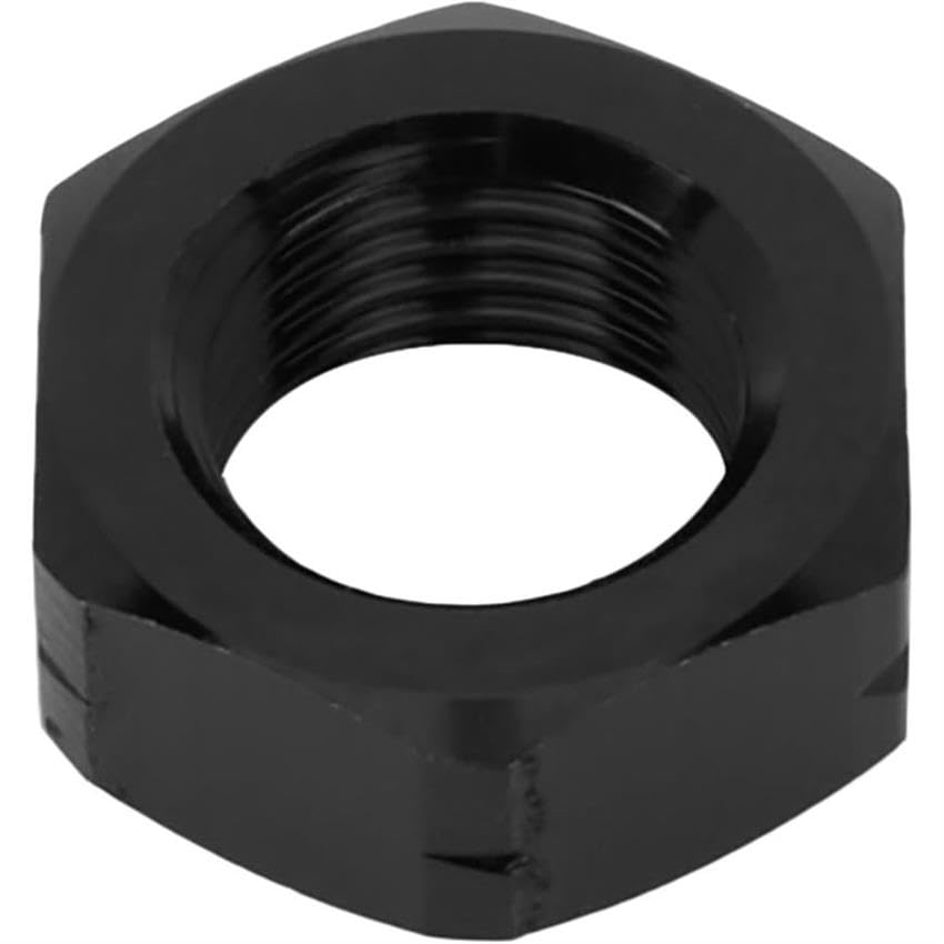 Black Aluminum Jam Nuts 1/2-20 Thread (12 Pack) - Secure Fasteners for Automotive, Machinery & DIY Projects