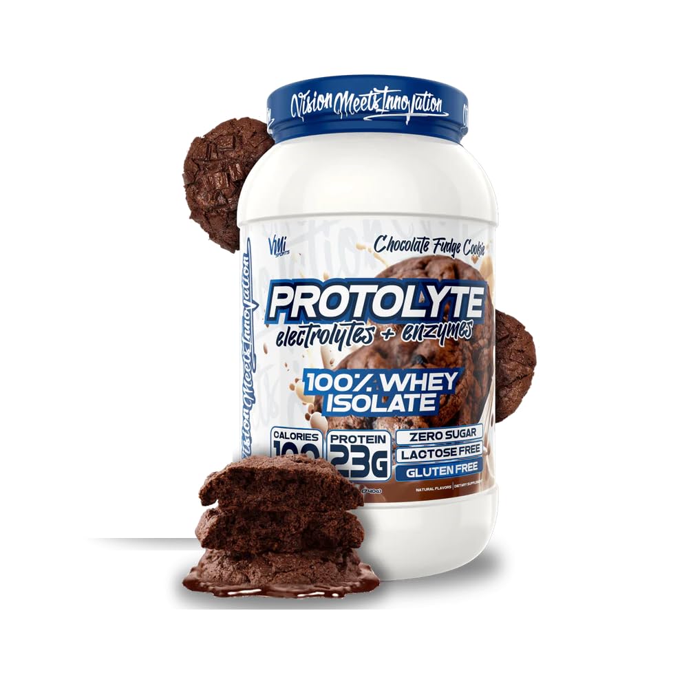 VMI Sports ProtoLyte Whey Isolate Protein Powder - Chocolate Fudge Cookie Flavor, 1.63 lbs (740g) | Premium Low-Carb Muscle Recovery Supplement for Post-Workout & Fitness Enthusiasts
