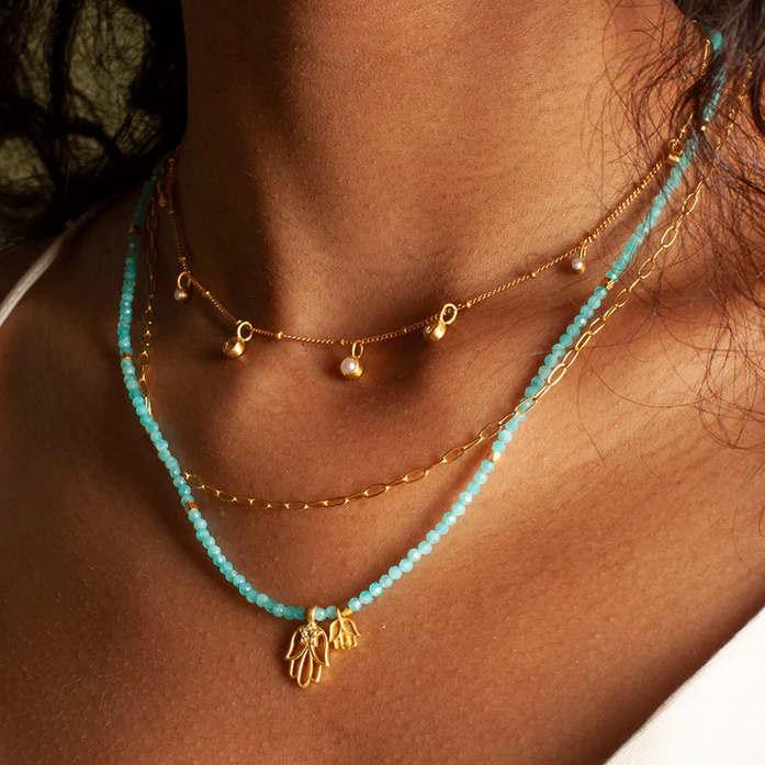 Blessings of Tranquility Hamsa & Amazonite Necklace - Spiritual Protection Jewelry for Women, Healing Crystal Pendant - Perfect for Meditation, Yoga & Positive Energy