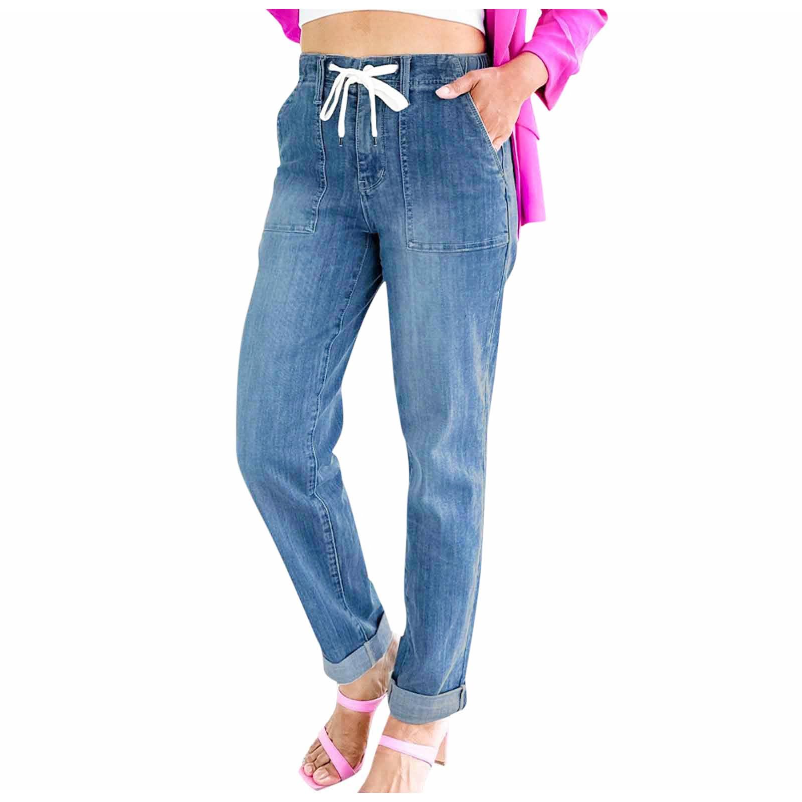 Trendy High Waisted Boyfriend Jeans for Women - Loose Fit Straight Leg Y2K Casual Denim Pants with Tummy Control - Perfect for Everyday Wear, Street Style and Retro Fashion Outfits