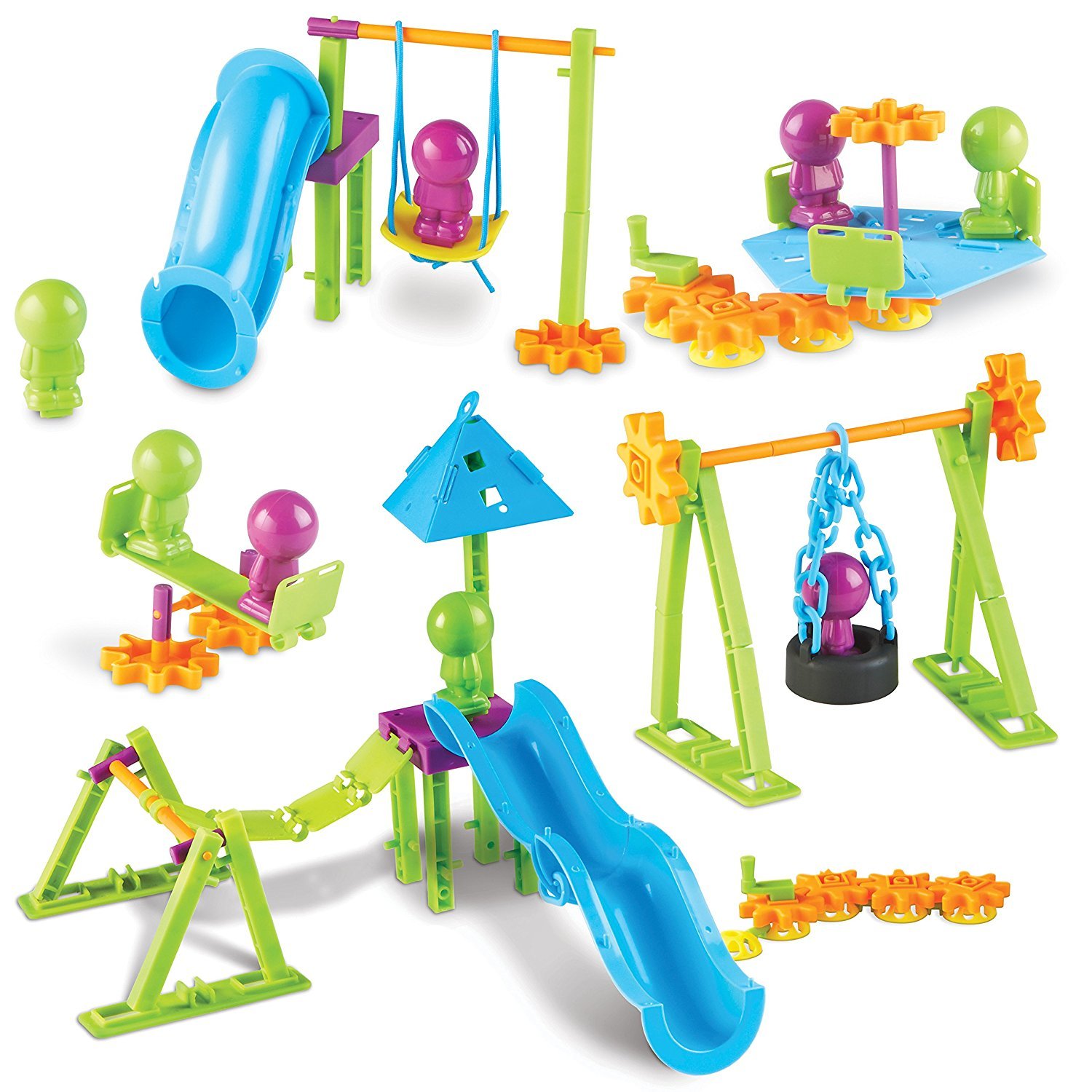 Learning Resources Playground Engineering & Design STEM Building Set - 104-Piece Educational Construction Toy Kit for Kids Ages 5+ | STEM Learning, Creative Play & Outdoor Playground Design