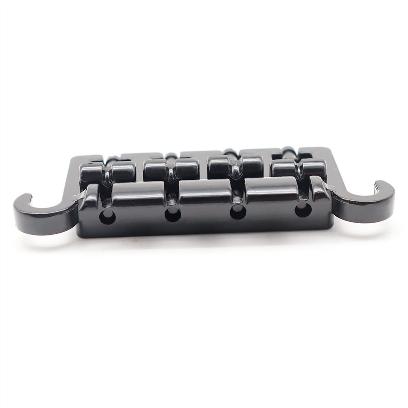4 String Electric Guitar Bass Bridge - Shofar Style Replacement Bridge for Electric Bass Guitar (Black) - Perfect for Guitar Upgrades & DIY Repairs