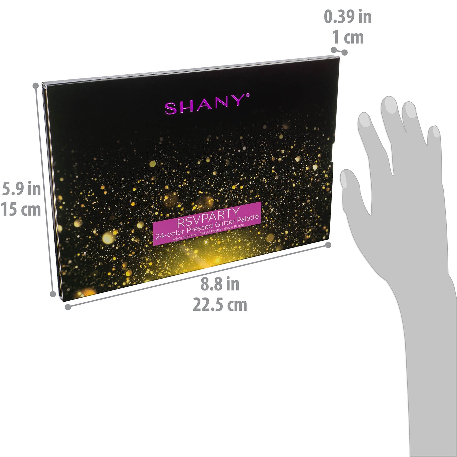 RSV Party Glitter Palette - 24 Pressed Glitter Pigments for Face & Body Makeup | Festival, Cosplay, Halloween & DIY Nail Art | Vegan & Cruelty-Free
