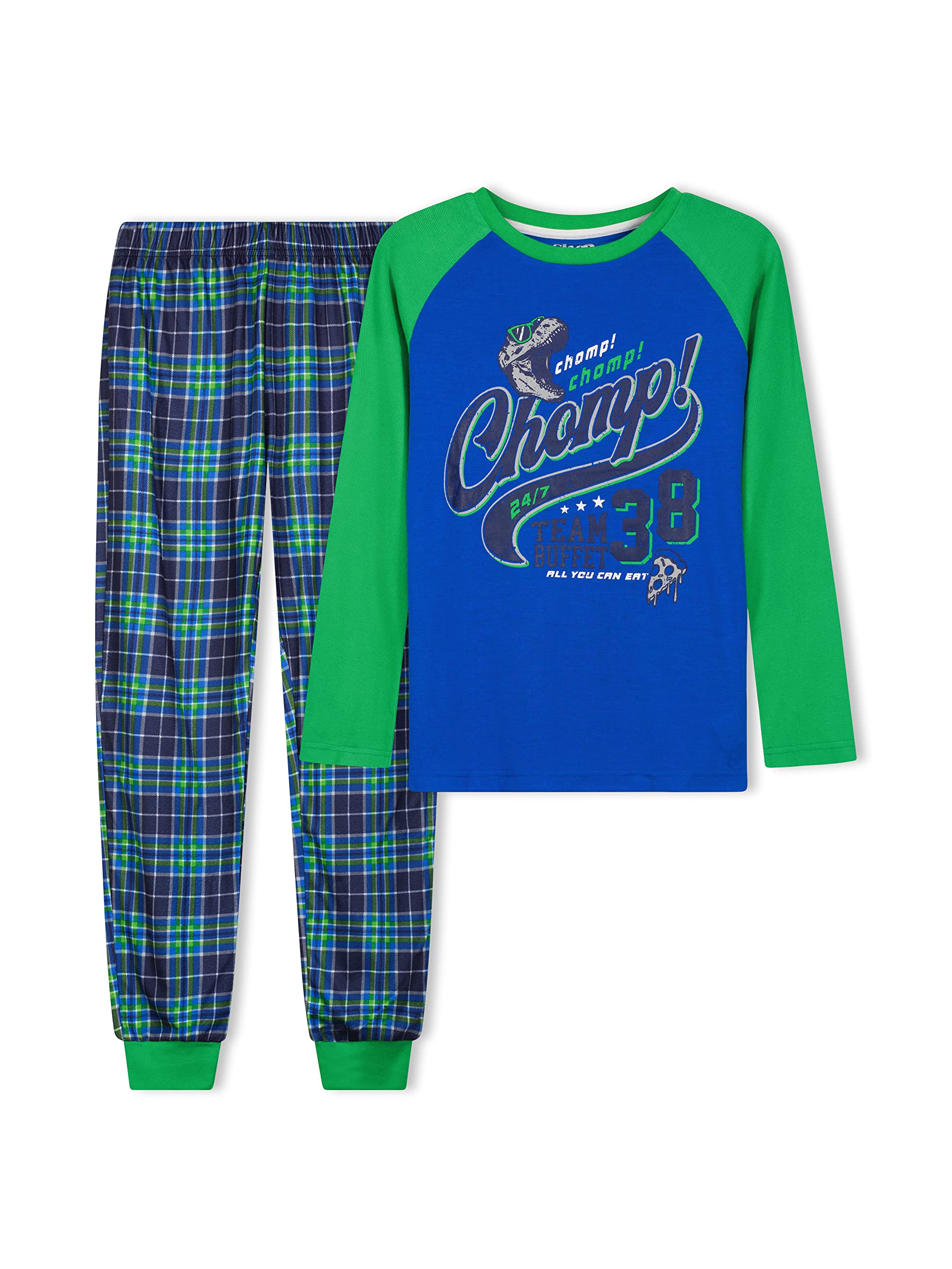 Boys' 4-Piece Pajama Set - Long Sleeve Sleep Shirts & Soft Pajama Pants for Cozy Nights | Perfect for Sleepovers, Bedtime & Winter Comfort