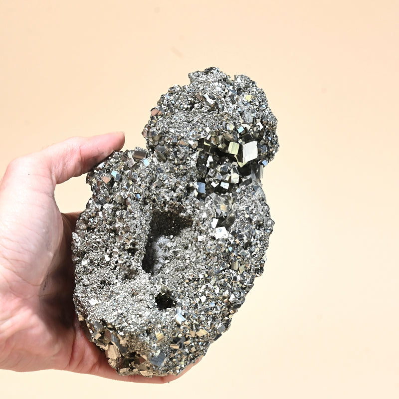 Natural Pyrite Cluster - 2.6lbs Raw Mineral Specimen for Home Decor, Crystal Healing & Gift Ideas | Perfect for Meditation, Feng Shui & Mineral Collection