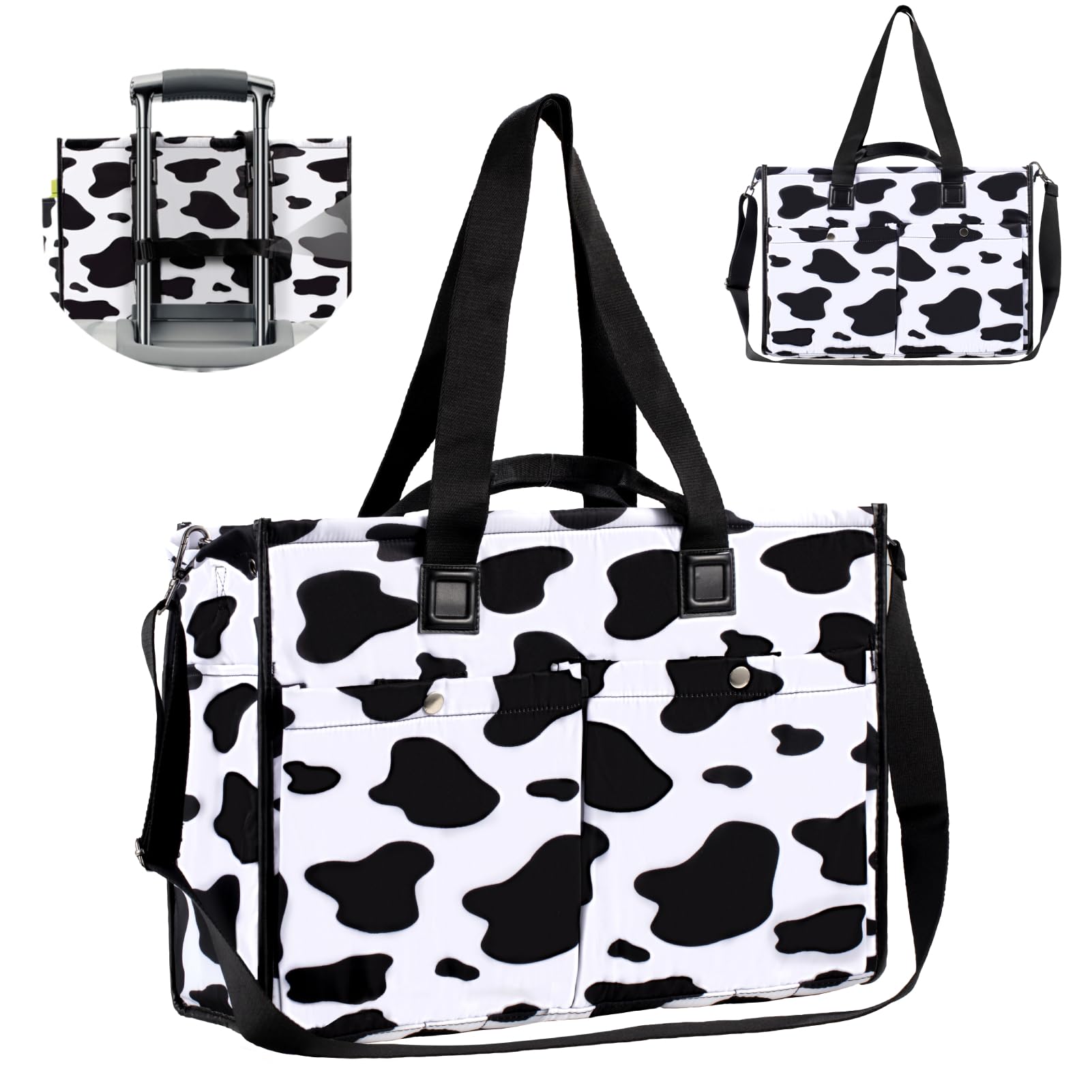 Stylish Large Tote Bag for Women - Embroidered Weekender Handbag with Spacious Compartment | Perfect for Travel, Work, and Shopping
