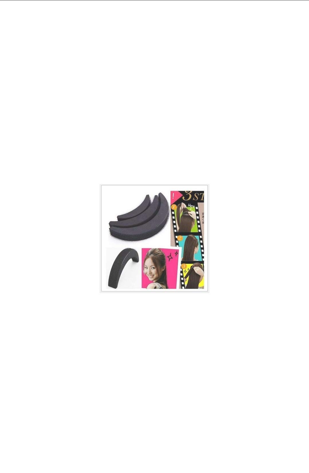Hair Volumizing Clip - Banana Bumpits & Hair Puff Volumizer for Women (Black, 1 Count) - Instant Volume & Lift for Updos, Ponytails & Special Occasions