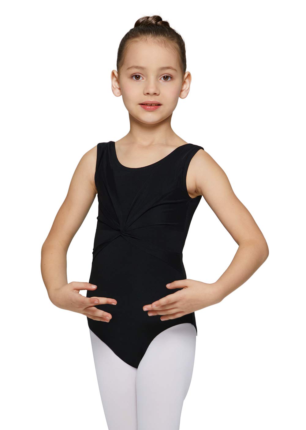Girls Dance Leotard - Sleeveless Ballet Gymnastics Top with Mesh Cross Front Design | Perfect for Ballet Class, Gymnastics Practice & Dance Performances