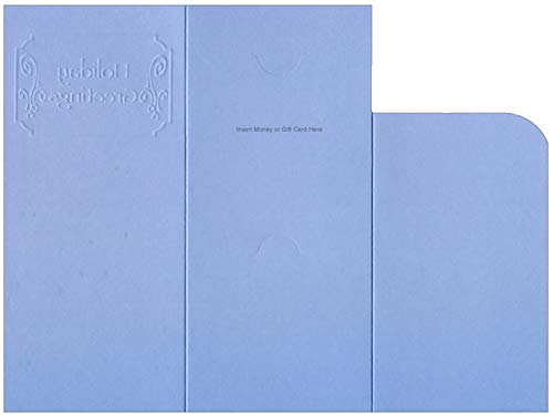 8-Pack Blue Snow-Covered House Christmas Gift Card Holders - Perfect for Holiday Money Gifts & Stocking Stuffers