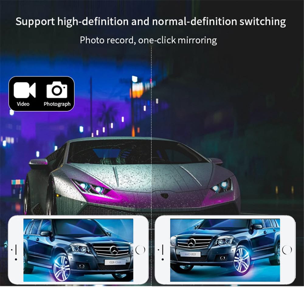 EVERSECU Wireless Backup Camera for iPhone & Android - HD Rear/Front View Camera with Guide Lines On/Off for Cars, Trucks, SUVs, Pickups, Trailers, Vans & RVs - Perfect for Parking, Reversing & Towing Safety