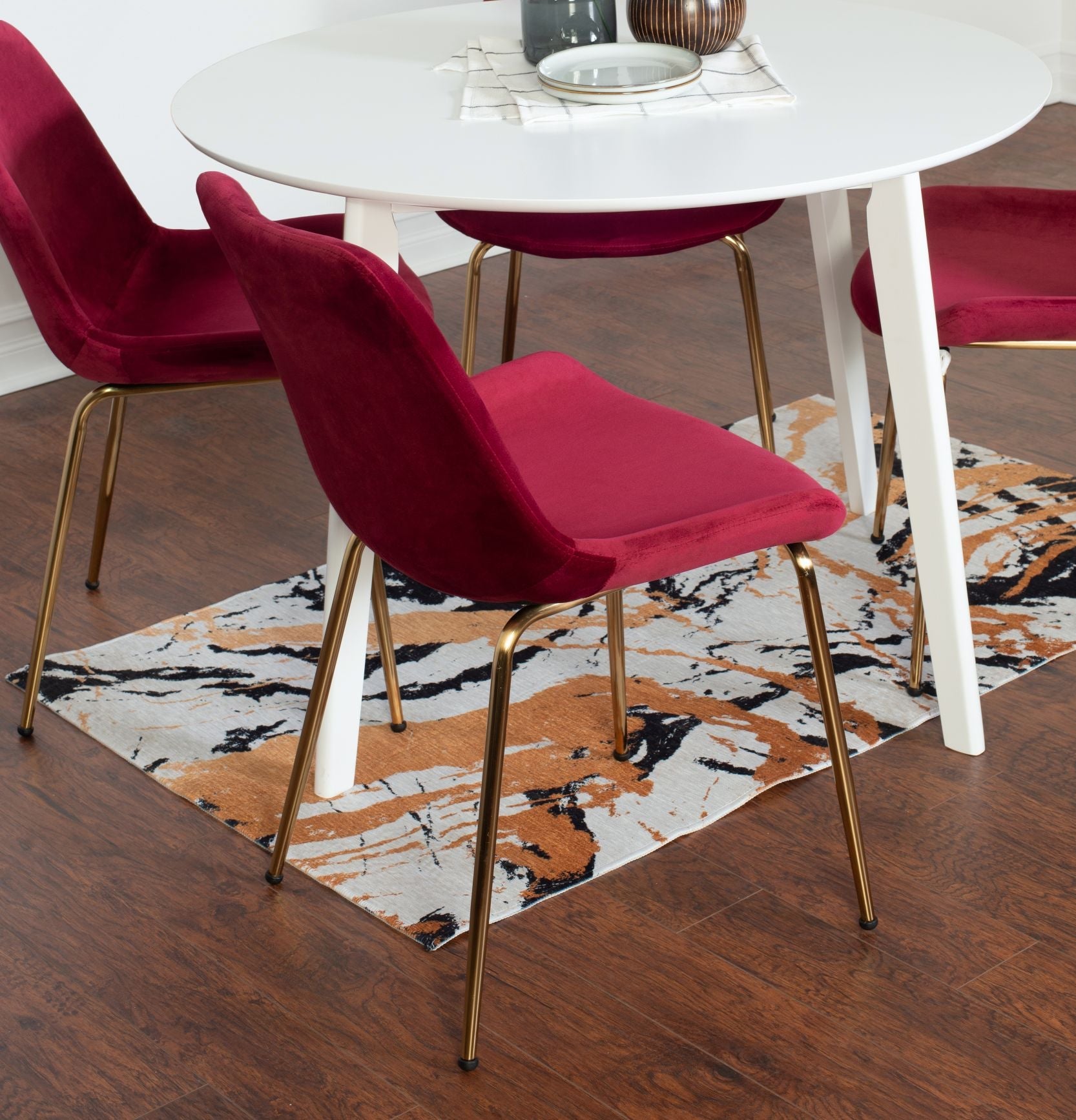 Roundhill Furniture Aufurr 3-Piece Modern Dining Set - 36