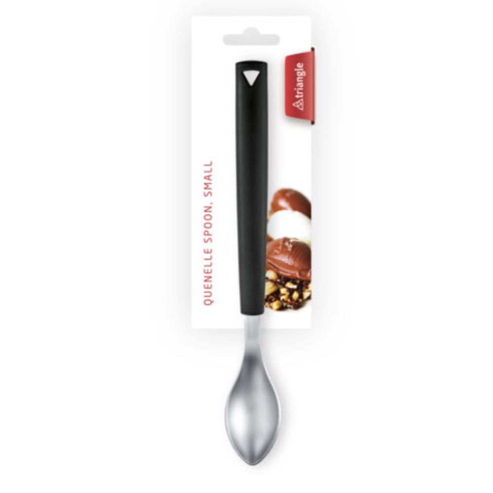 Ventures Triangle Green Grip Small Quenelle Spoon - Perfect for Ice Cream, Desserts, and Gourmet Plating - Ergonomic Kitchen Utensil for Chefs and Home Cooks