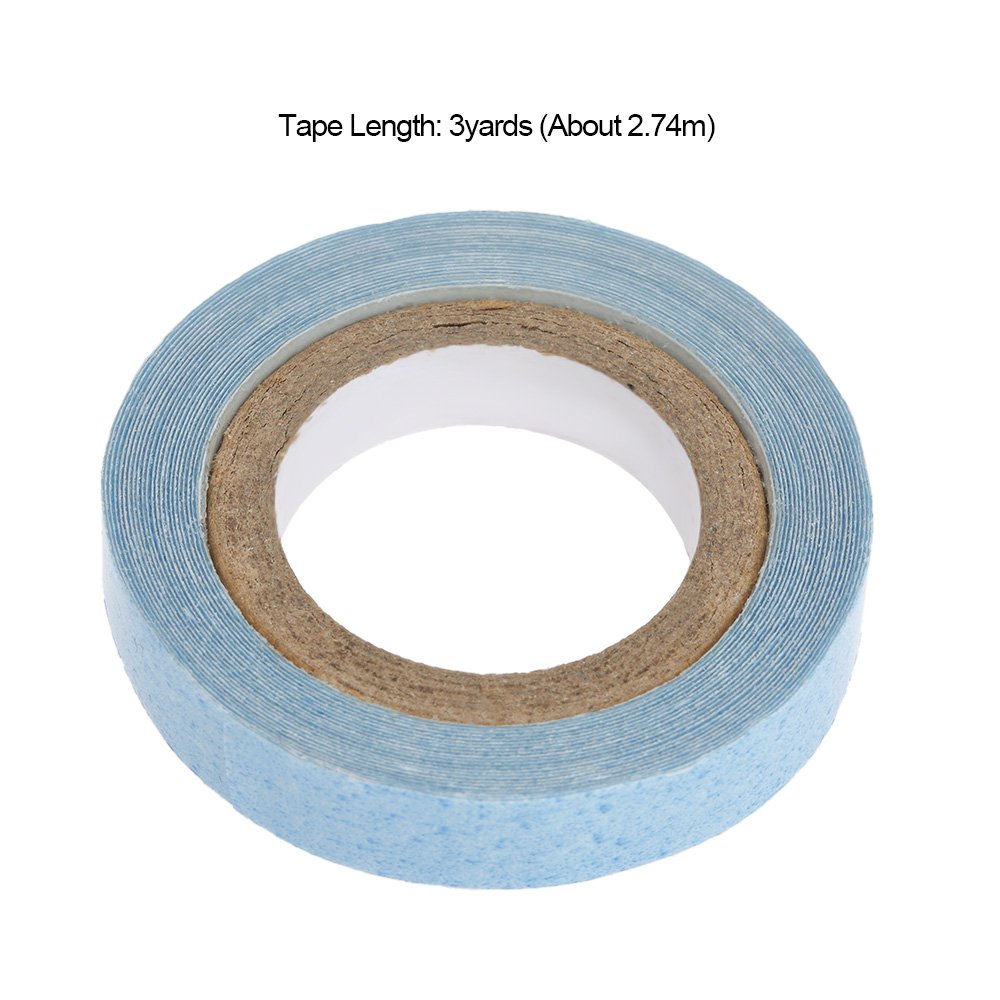 1 Roll 0.8cm x 3 Yards Waterproof Double Sided Hair Tape Adhesive for Hair Extensions, Toupees & Lace Wigs - Strong Hold, Skin-Friendly - Perfect for Salon Use, Daily Styling & Special Occasions
