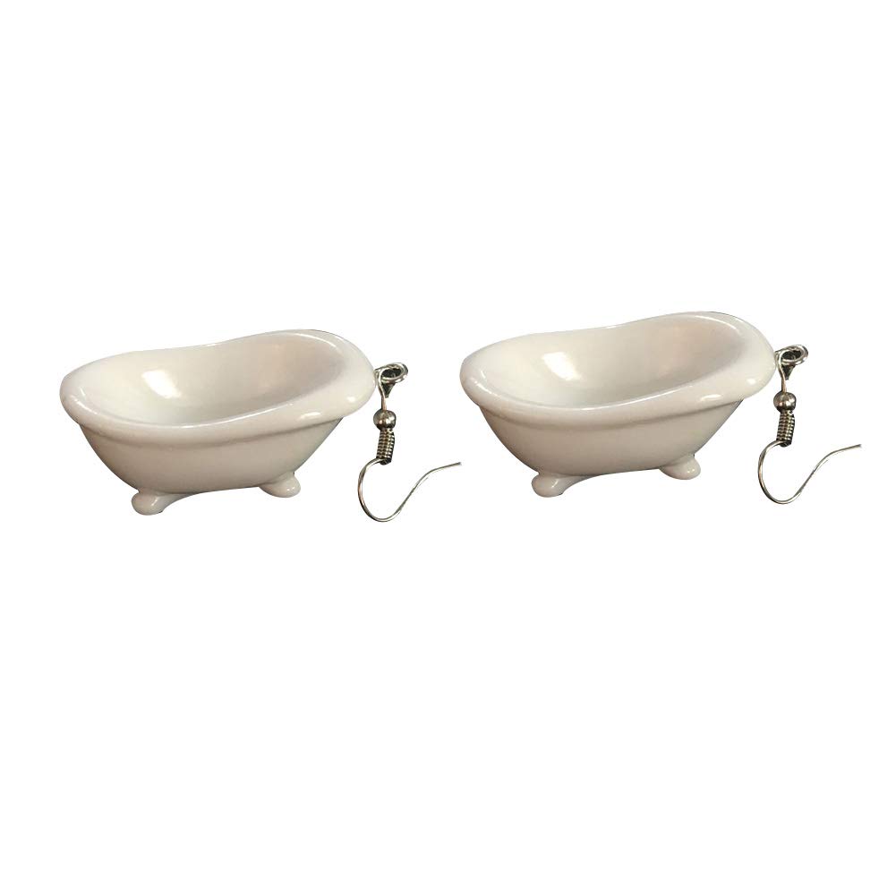 Stylish Bathtub & Toilet Water Dispenser Dangle Hook Earrings for Women - Cute Jewelry Gift for Bathroom Decor & Daily Wear