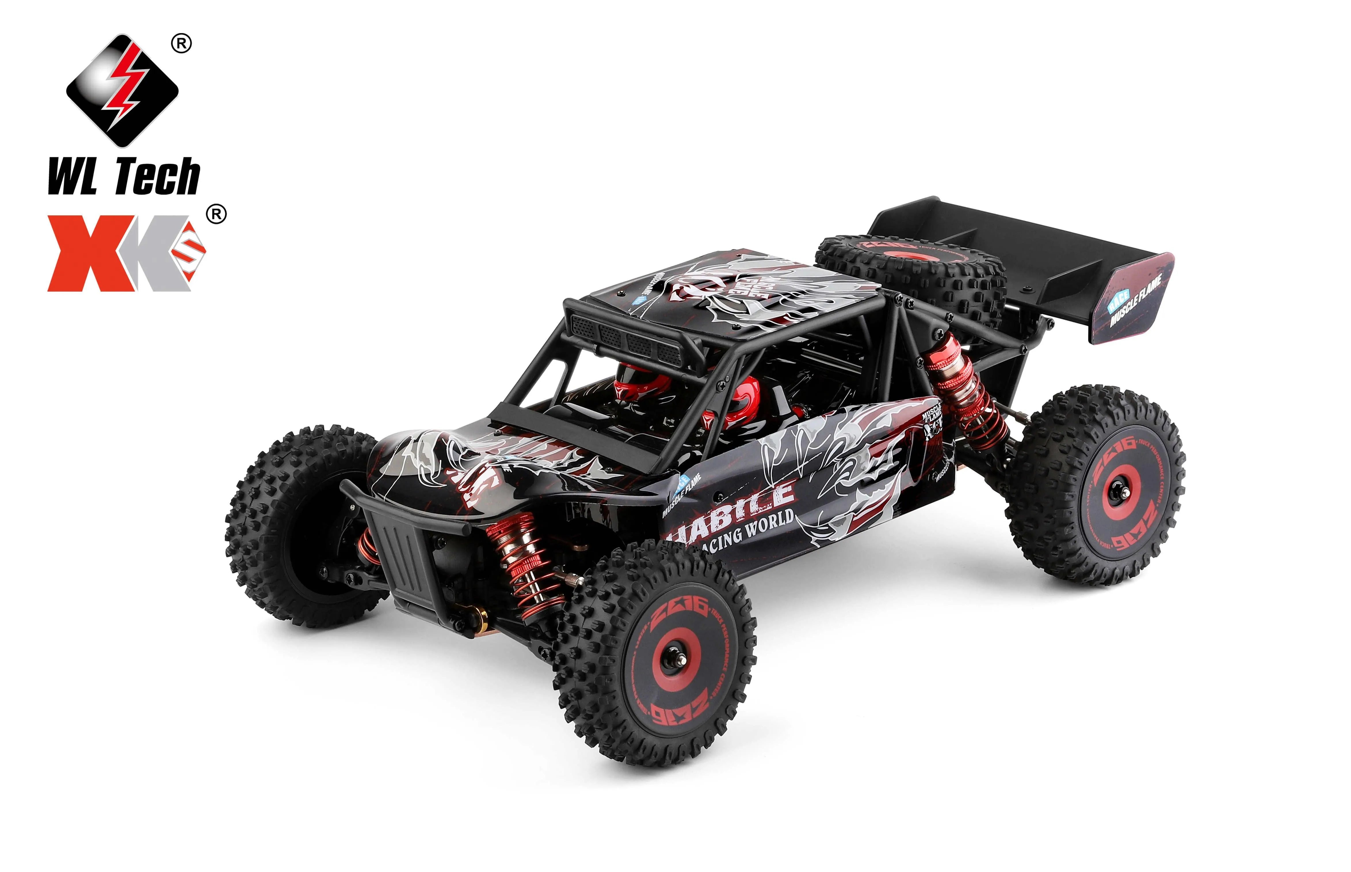 WLtoys 124016 V2 1/12 Scale 2845 4300KV Brushless Motor RC Car - High Speed Remote Control Off-Road Vehicle for Adults & Kids, Perfect for Backyard Racing, Drifting and Outdoor Adventure