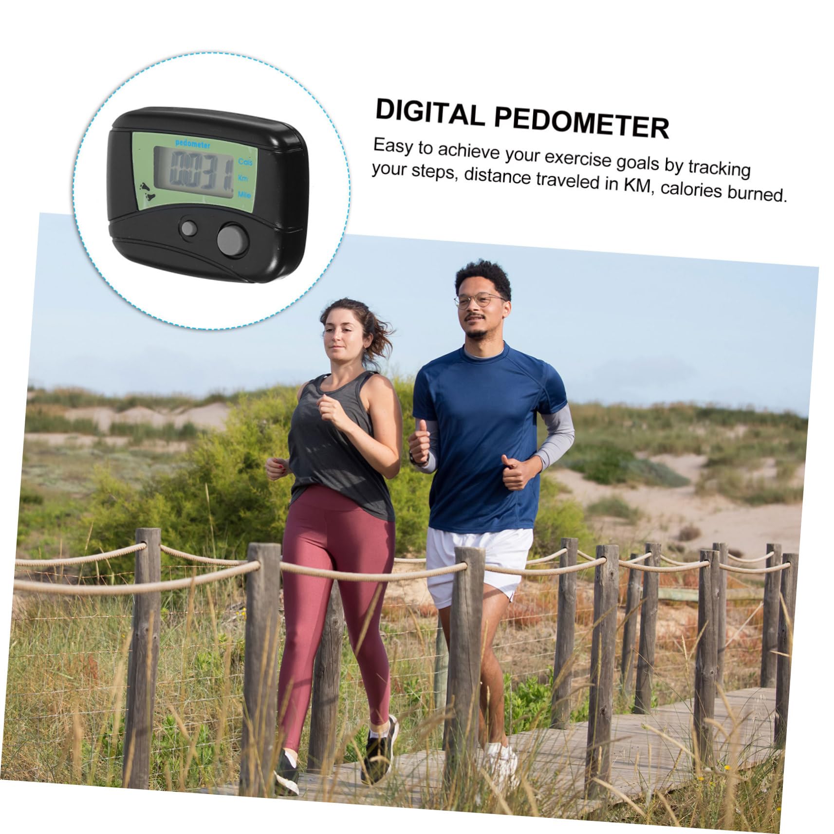 Kisangel 10pcs Clip-on Pedometer - Step Counter for Walking, Running & Hiking - Digital Walking Distance Tracker - Fitness Activity Monitor for Men & Women - Perfect for Workouts, Jogging & Daily Steps Tracking