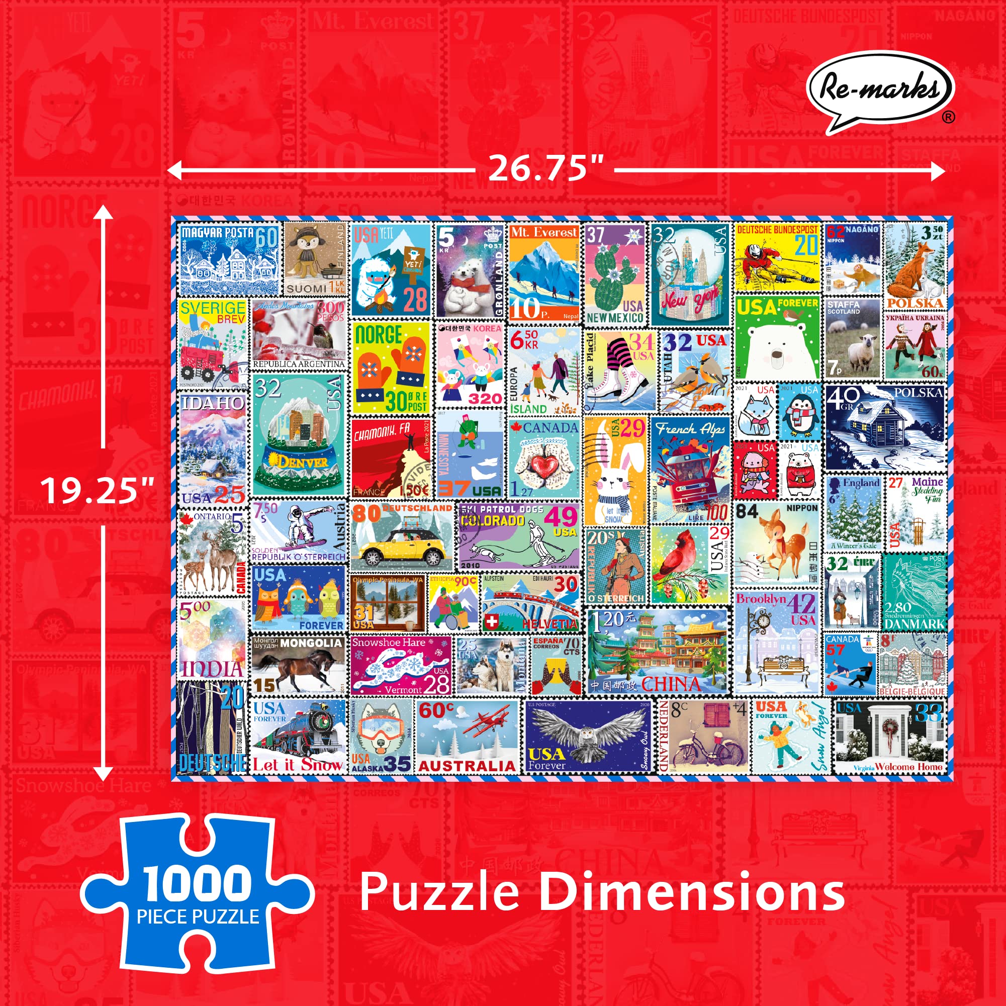Re-marks Winter Wonderland 1000-Piece Jigsaw Puzzle - Festive Christmas Collage for Adults & Families | Perfect for Holiday Decor, Gift Giving & Cozy Winter Nights