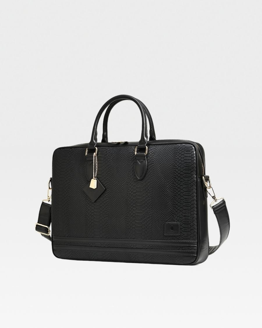 Apollo 1 Black Laptop Bag - Slim & Durable 15.6 Inch Computer Briefcase for Work, Travel & Business Commute
