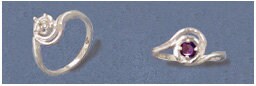 Solid Sterling Silver or 14kt Gold 4mm Round Swirl Blank Ring for Women - Size 7, Pre-Notched Setting (163884/143884) - Perfect for DIY Jewelry Making, Wedding Bands & Gift Giving