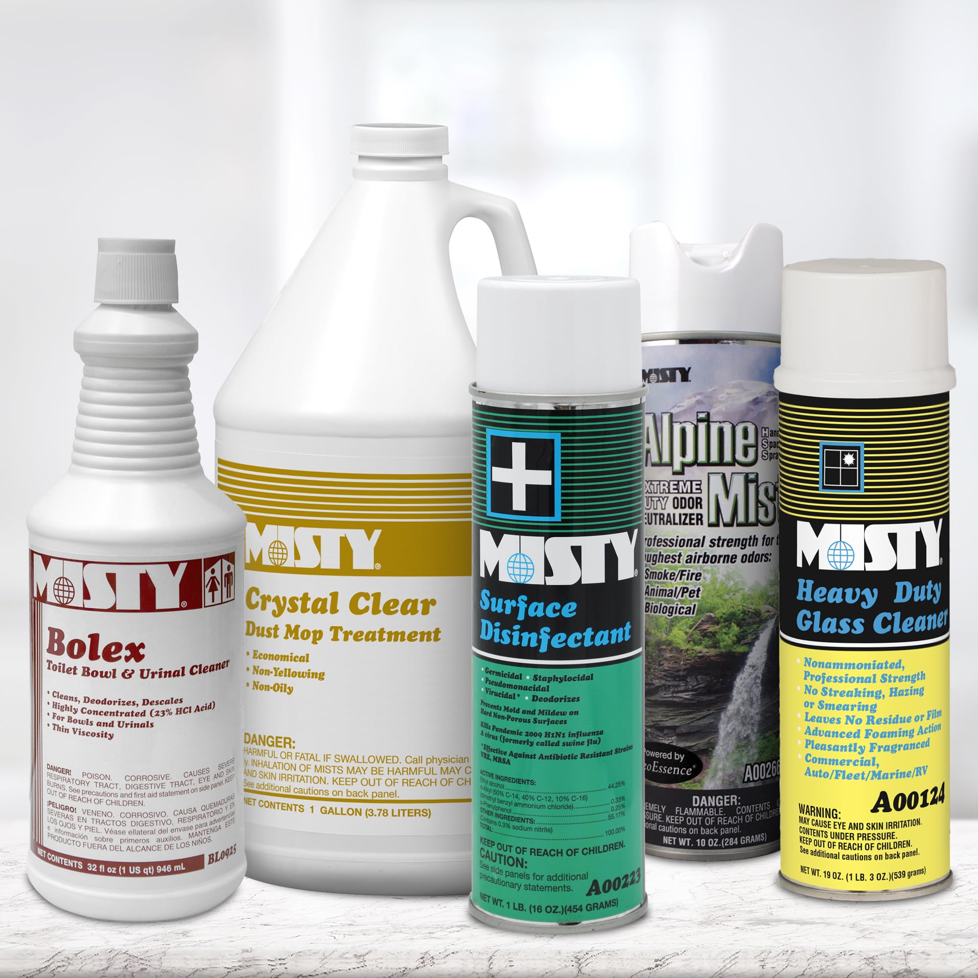 MISTY Bolex Toilet & Urinal Cleaner Concentrate - 32 oz (Pack of 12) | Powerful Bathroom Cleaner for Stains & Odors | Ideal for Homes, Hotels & Commercial Restrooms