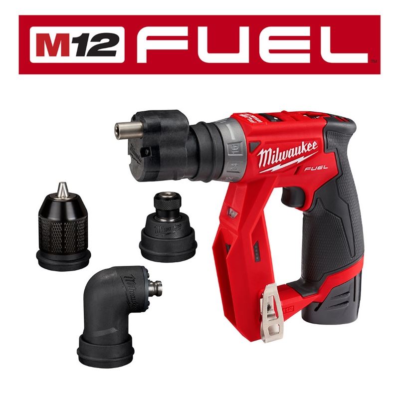 M12 FUEL 12V Brushless Cordless Drill/Driver Kit with Lithium-Ion Battery - Powerful Installation Tool for Construction, Woodworking & DIY Projects
