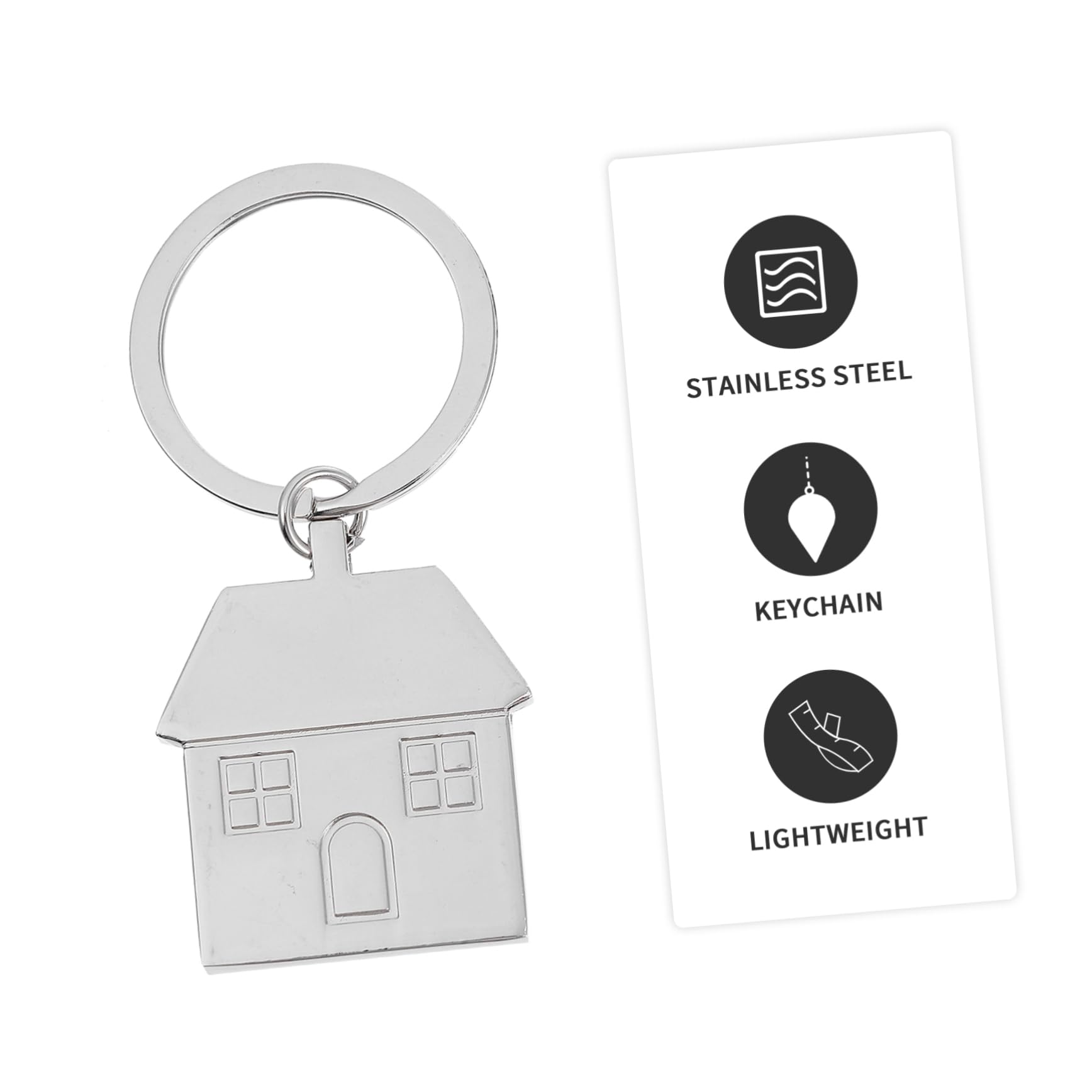 VALICLUD 4-Piece House Shaped Keychain Set - Perfect Housewarming Gift for Couples & New Homeowners - Moving in Present from Real Estate Agents - Great for House Keys, Anniversary Gifts & New Home Decor