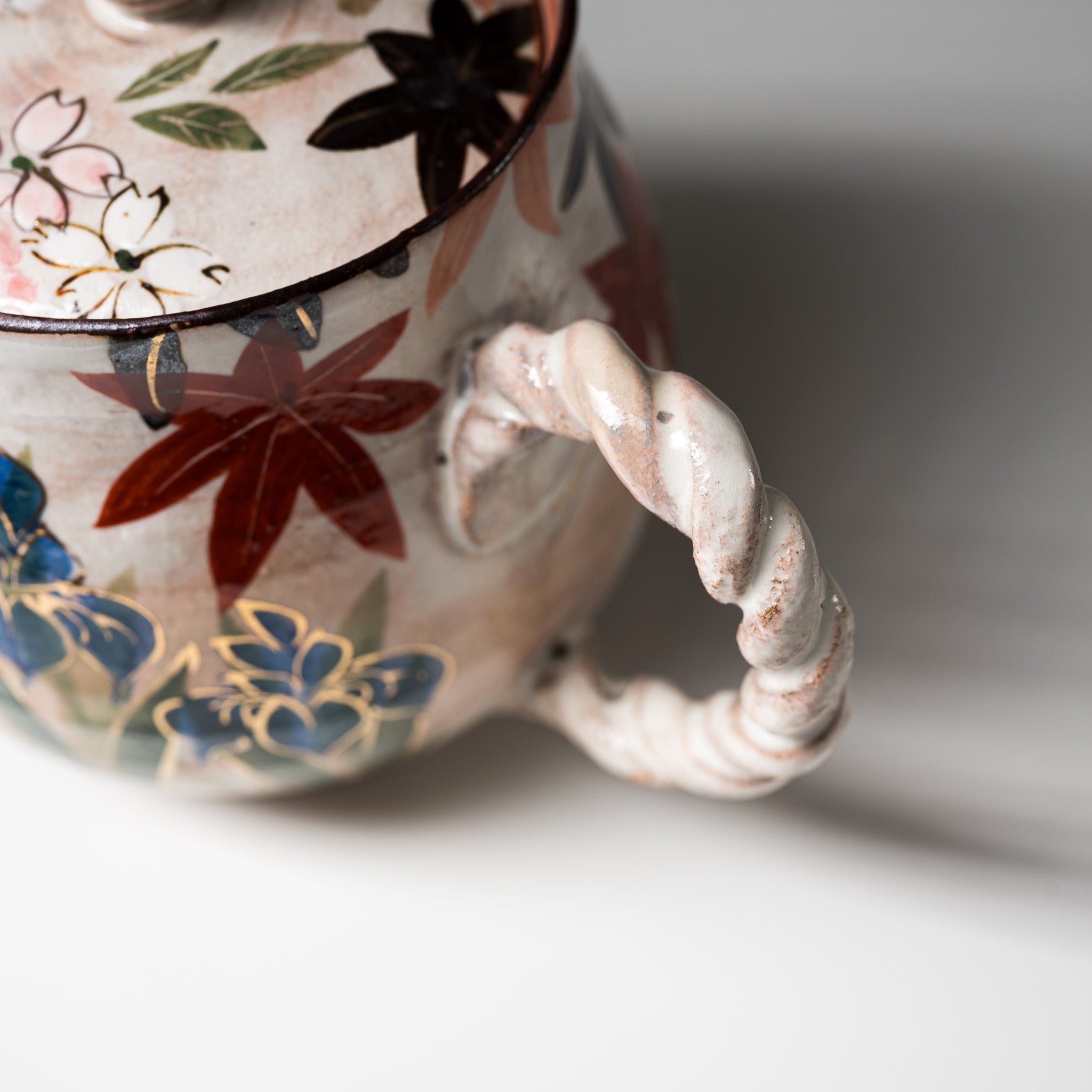 Handmade Kyoto Kiyomizu Ware Japanese Teapot - Traditional Ceramic Tea Pot for Matcha, Sencha & Green Tea - Perfect for Tea Ceremonies & Home Use