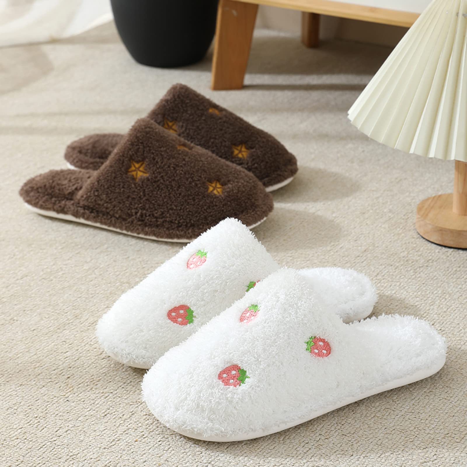 Cozy Women's & Men's Non-Slip Winter Slippers - Warm Cotton House Shoes for Indoor/Outdoor Use - Perfect for Home, Office, and Cold Weather Comfort