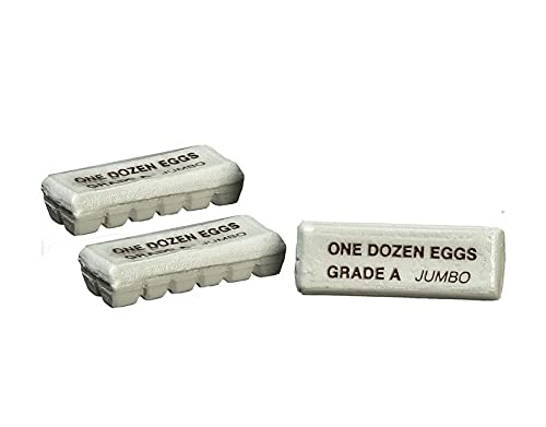 Mini Gray Egg Cartons for Dollhouse - 1:12 Scale Miniature Accessories - Perfect for DIY Crafts, Fairy Gardens & Dollhouse Decor