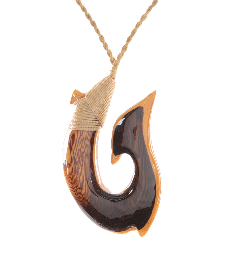 Exquisite Pheasant, Maple & Koa Wood Hook Pendant - Handcrafted Nature-Inspired Jewelry for Necklaces, Gifts & Boho Fashion Accessories