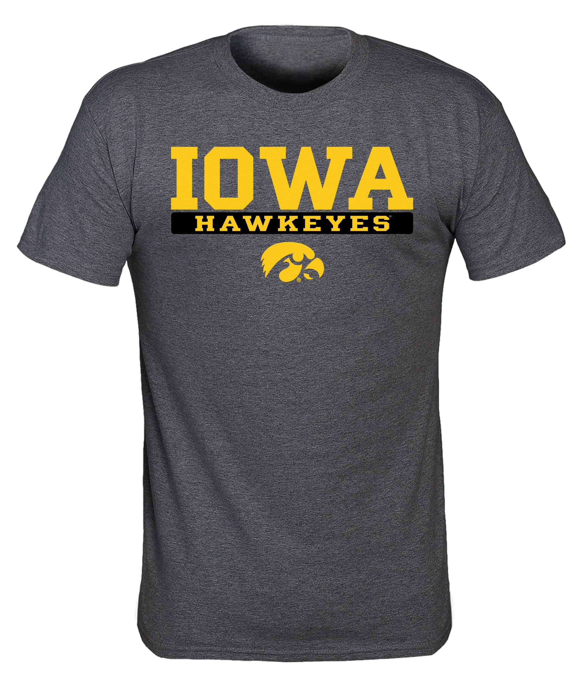 Old Varsity Brand Men's Iowa Hawkeyes NCAA Screen Printed Poly-Cotton Blend T-Shirt - Comfortable Casual Wear for Game Day & College Fan Apparel