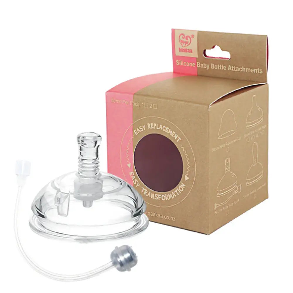 Haakaa Generation 3 Silicone Baby Bottle with Spill-Proof Sippy Spout - 1 Pack - BPA Free for Safe Feeding | Perfect for Breastfed Babies & On-The-Go Use