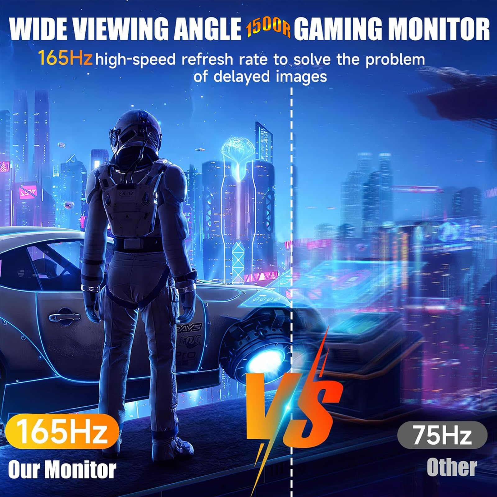 XGaming 27-Inch Curved Gaming Monitor - 165Hz, QHD 2560×1440P, 1500R Curvature, 1ms MPRT, AMD FreeSync, HDR, Eye Care, VESA Mount, DisplayPort & HDMI - Perfect for Competitive Gaming & Immersive Entertainment