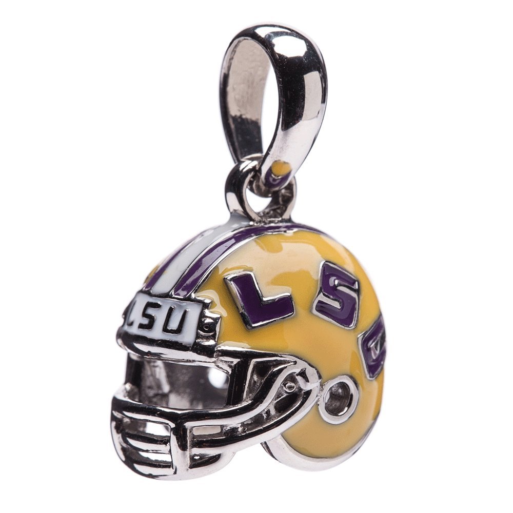 Official LSU Tigers Jewelry Charms - Tiger Eye, Paw Bead & Football Helmet Pendants | Licensed Louisiana State University Gifts | Stainless Steel LSU Accessories for Game Day, Graduation & School Spirit