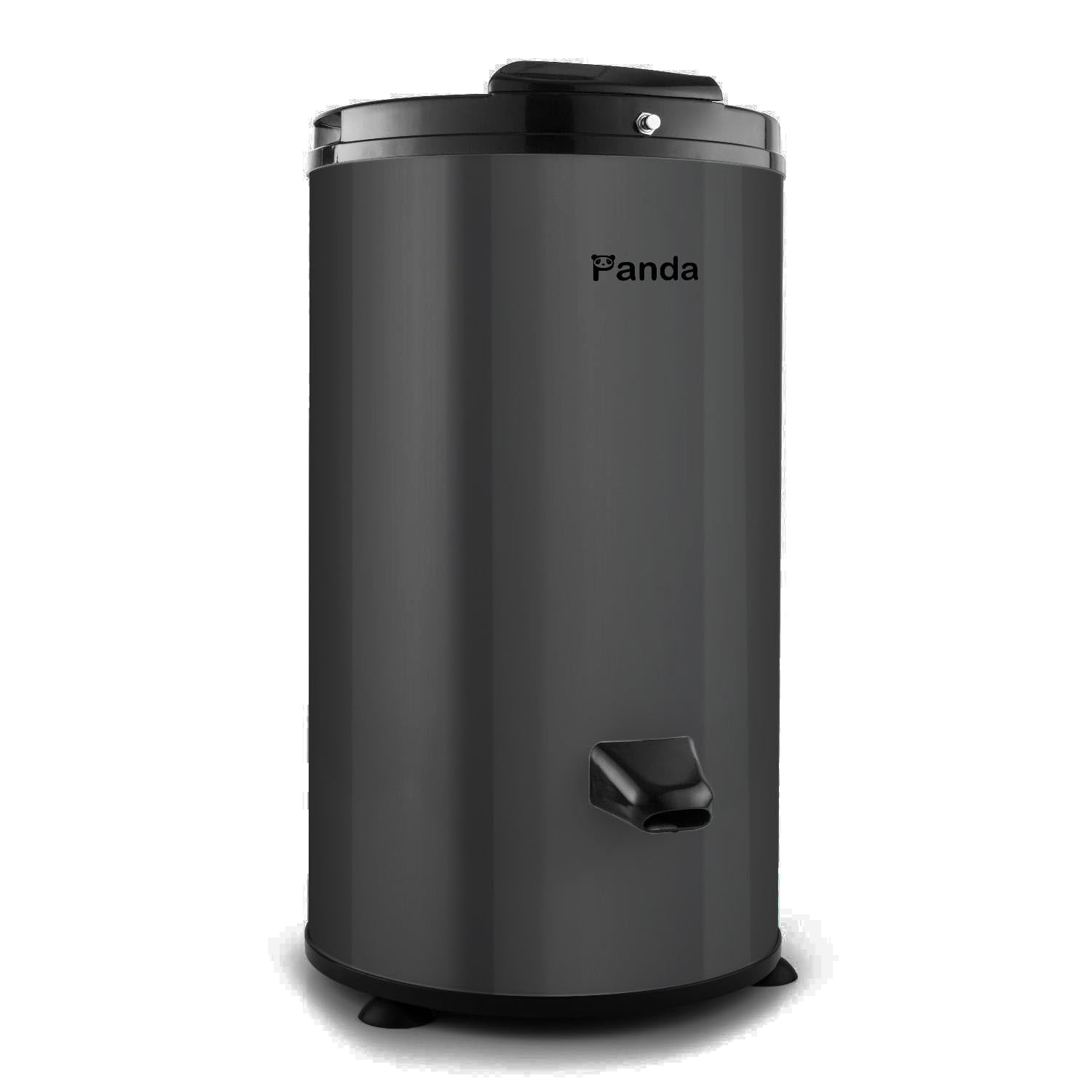 Panda 3200 RPM Portable Spin Dryer - 110V, 22lbs Capacity, Stainless Steel, Dark Gray - Perfect for Apartments, Camping & Laundry Rooms
