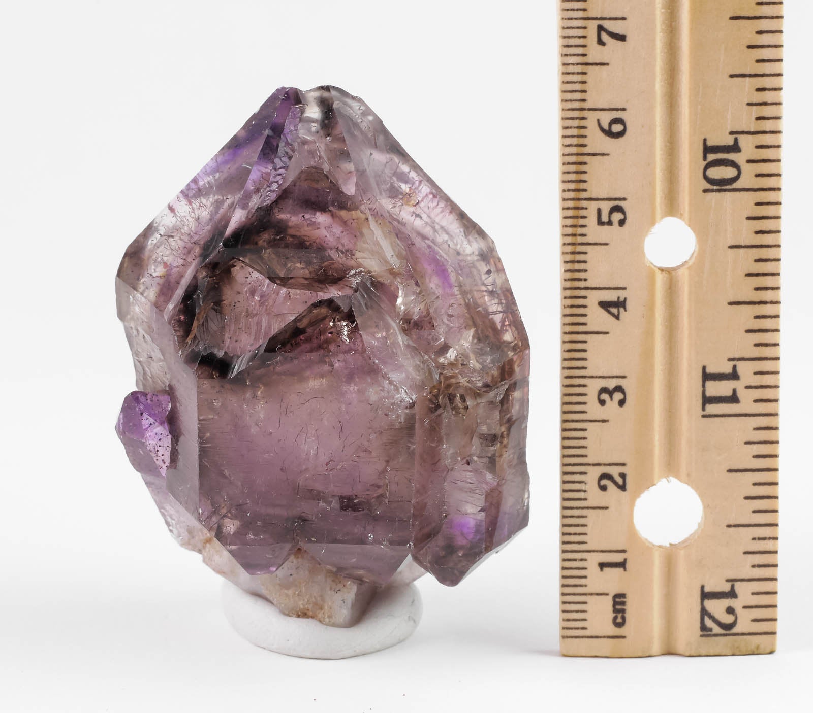 Natural Amethyst with Red Hematite Needles | Raw Crystal Gemstone | February Birthstone | Unique Spiritual Gift for Women | Boho Home Decor | Meditation & Healing Crystal | 38598