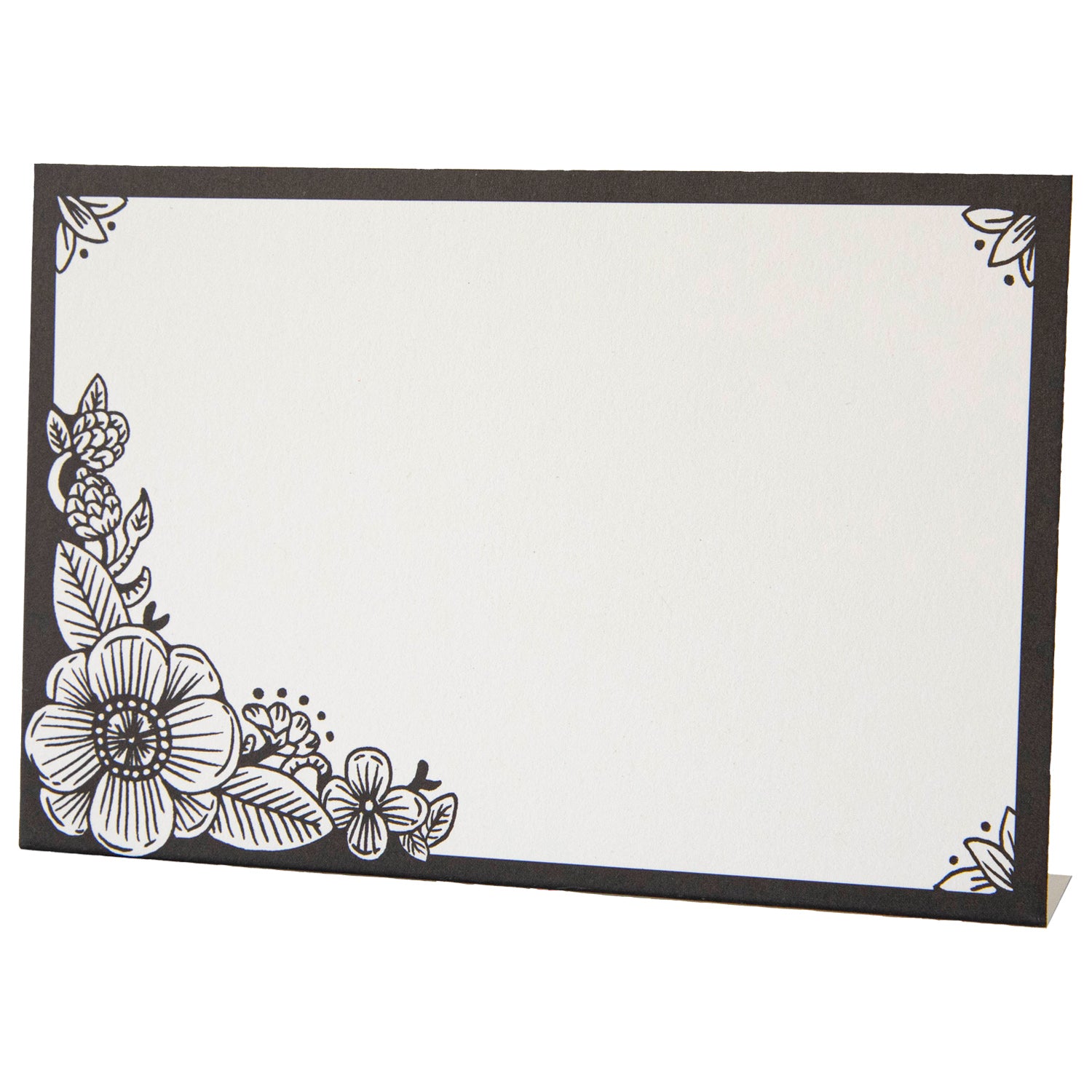 Elegant Ebony Harvest Blooms Place Cards - Perfect for Weddings, Dinner Parties & Special Events