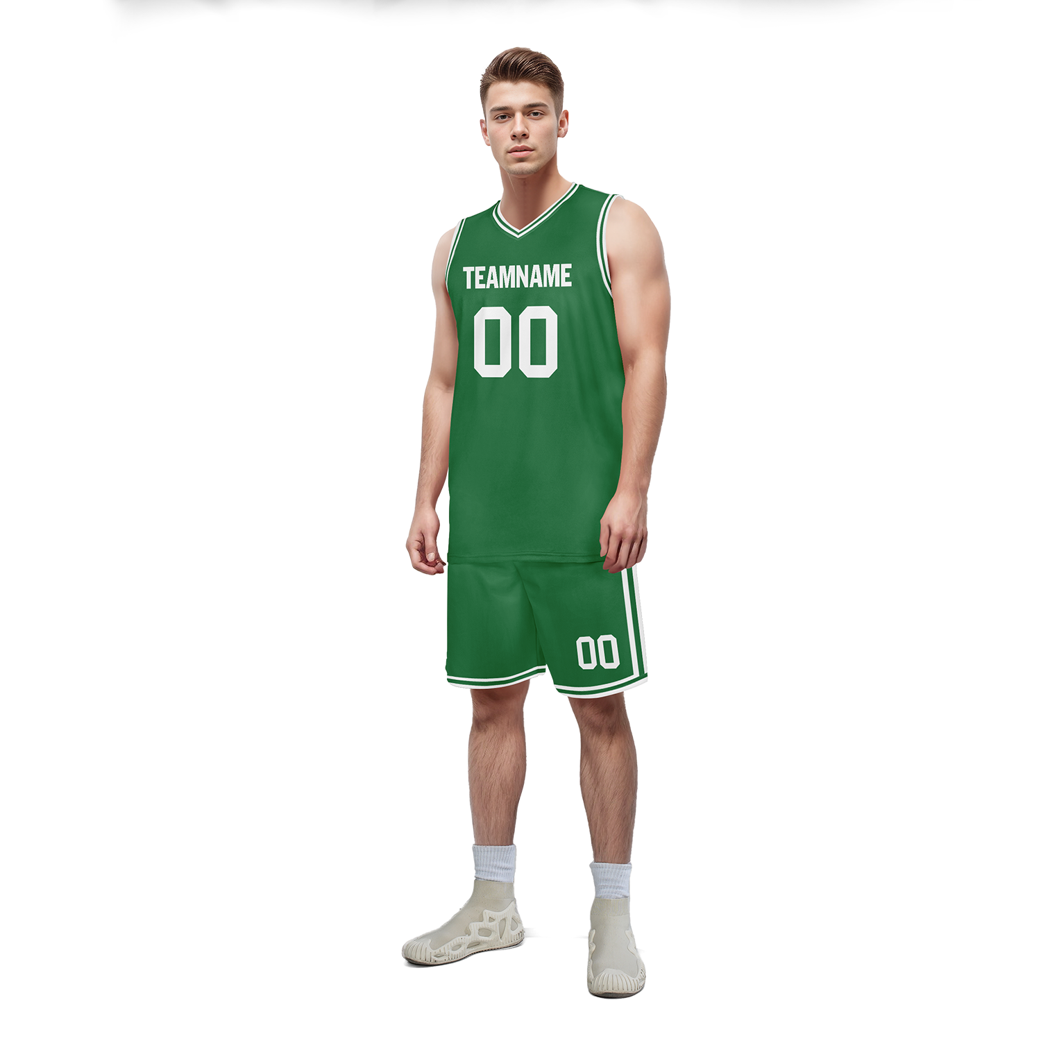 Custom Green Classic Style Basketball Jersey BBJ01 - High-Quality Sports Uniform for Men & Women - Perfect for Team Games, Training, and Fan Apparel