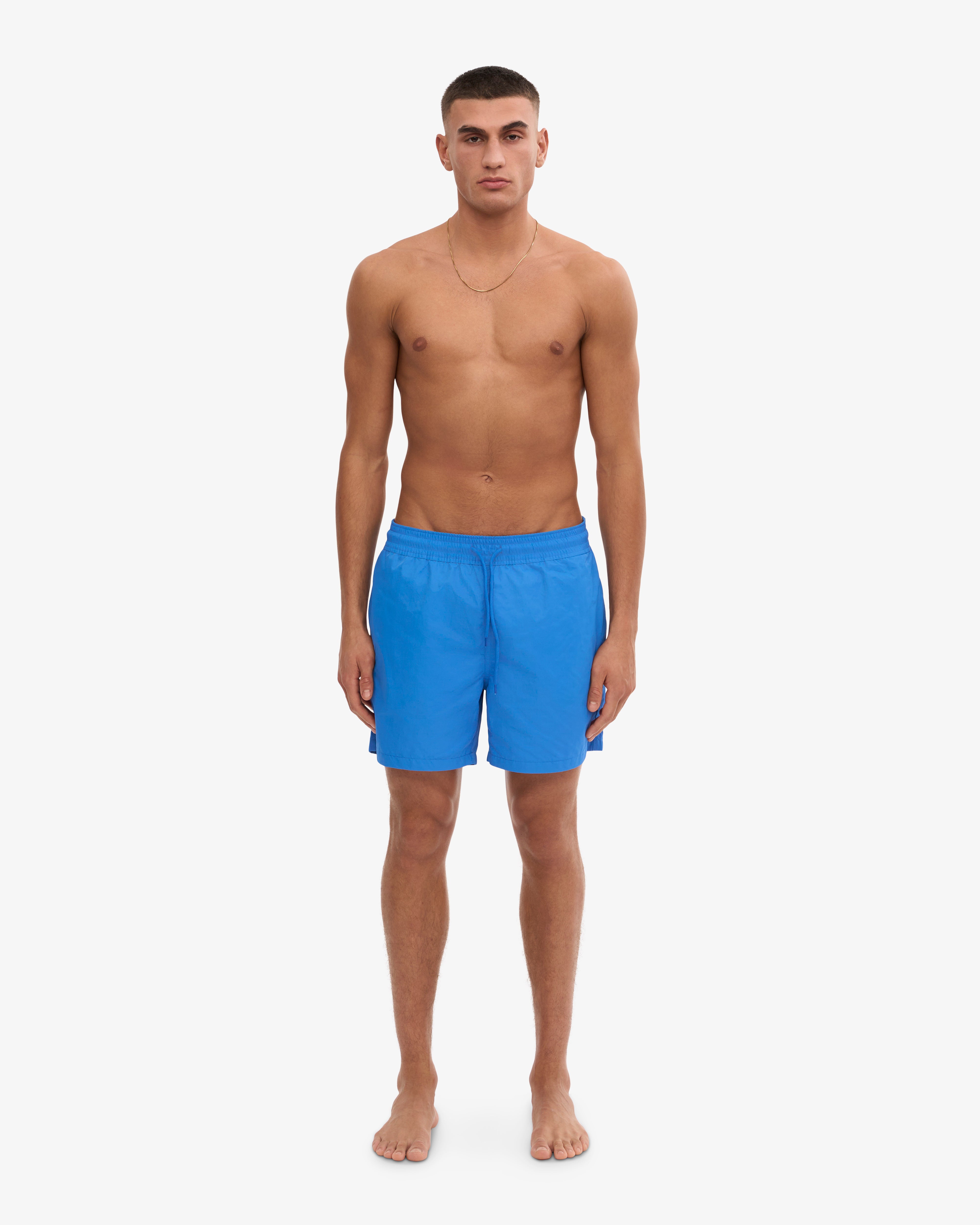 Classic Swim Shorts for Men - Quick Dry, Comfortable & Stylish - Pacific Blue - Perfect for Beach, Pool & Summer Vacation