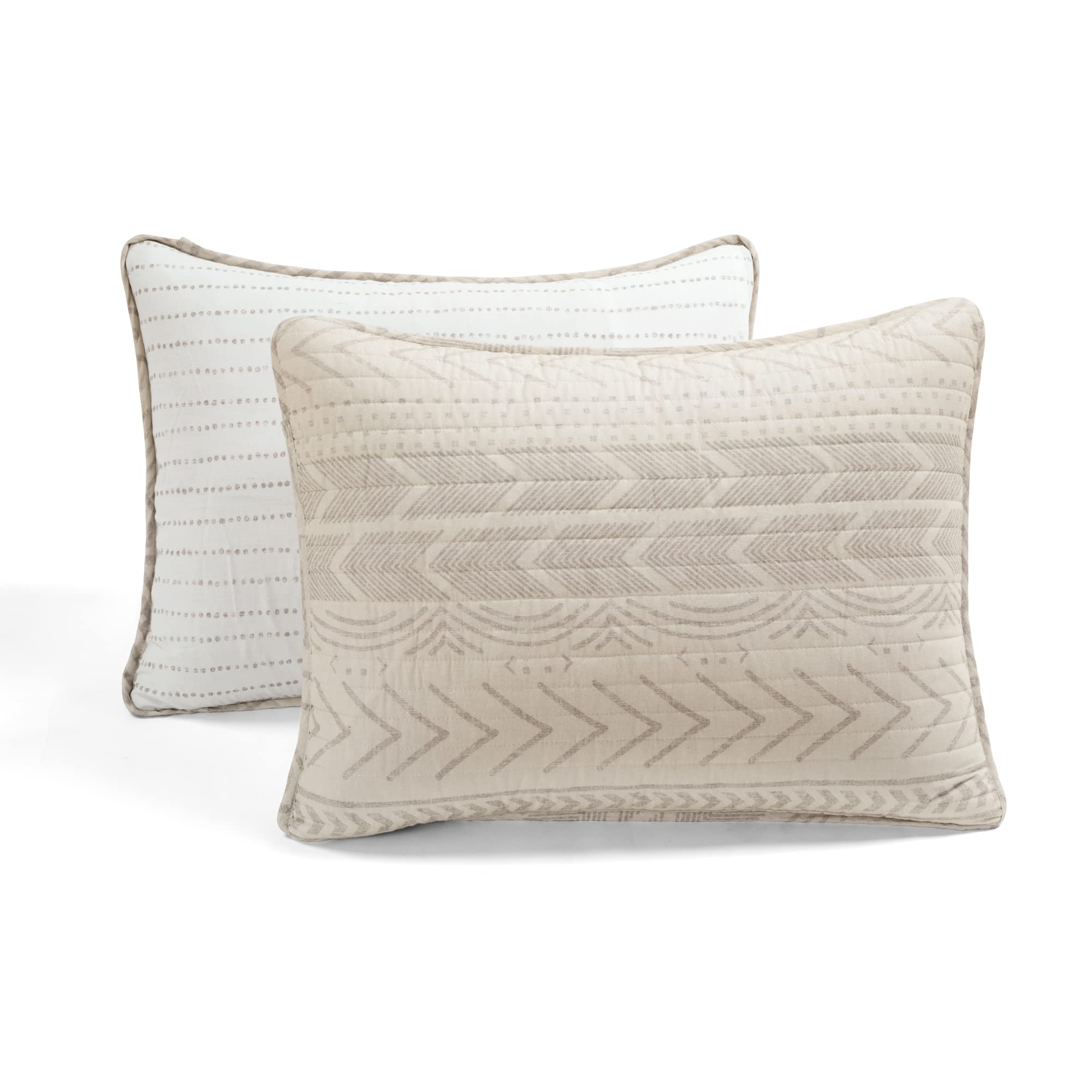 Lush Hygge Geo Quilt Set King Wheat - Cozy Bedroom Decor