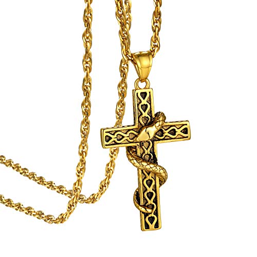 Cross (Snake) - Gold