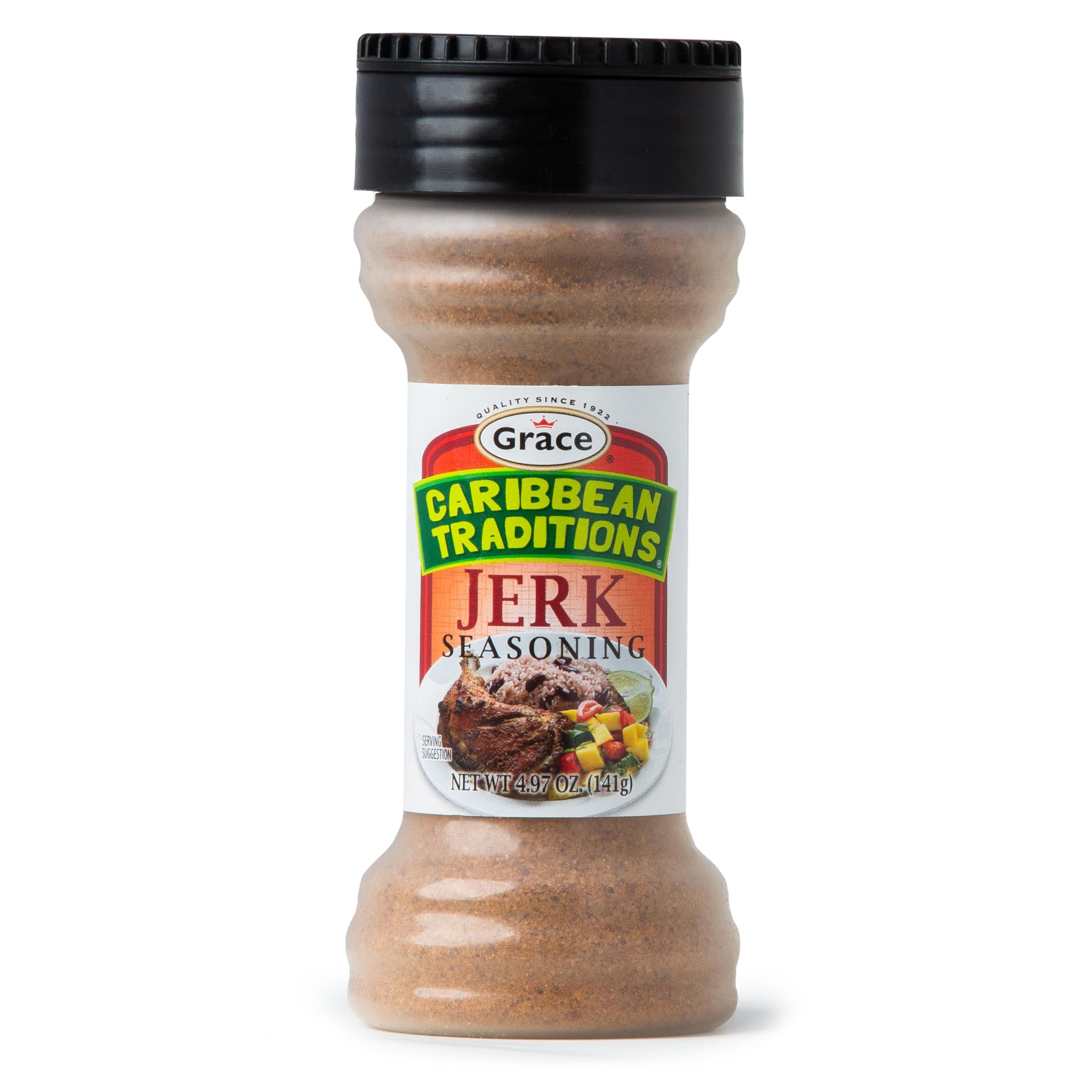 Grace Caribbean Traditions Jamaican Jerk Seasoning Dry Rub - Authentic Jerk Marinade Spice Blend for Chicken, Pork & Seafood - Perfect for Grilling, BBQ & Jamaican Cuisine