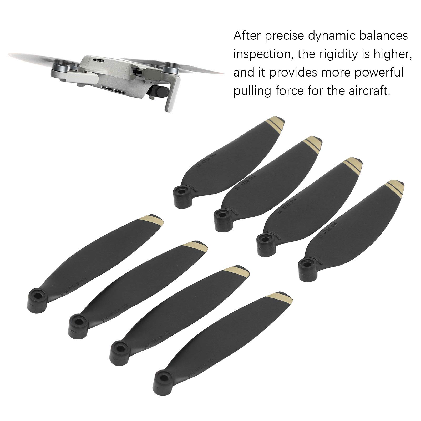2 Pairs of Gold Drone Propellers for DJI Mavic Mini 2 - High Performance Replacement Blades for Smooth Flight - Perfect for Aerial Photography & Outdoor Adventures
