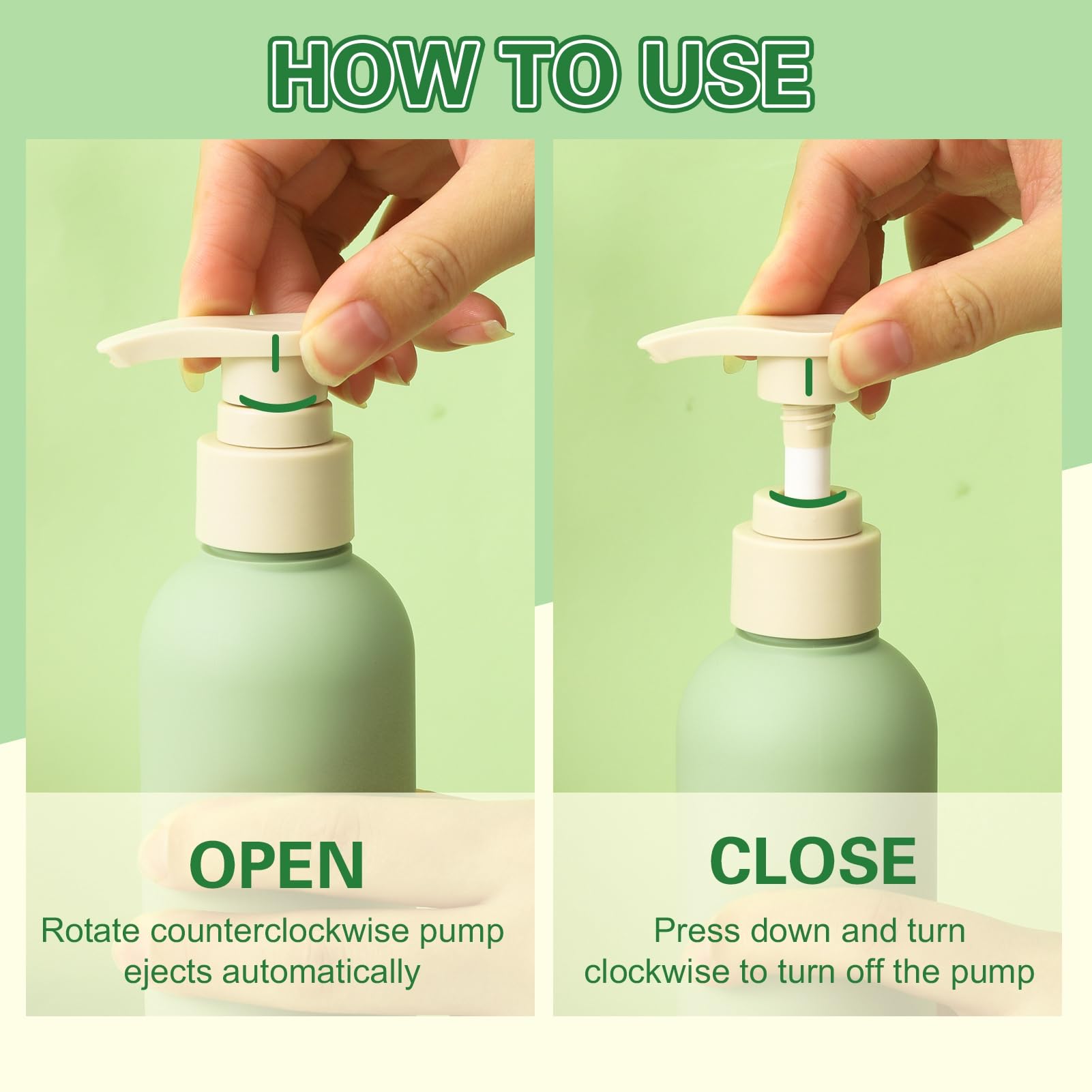 4-Pack Refillable Travel Squeeze Bottles with Flip Cap & Pump - 200ML/260ML Leak-Proof Toiletry Containers for Shampoo, Lotion, Cream & Body Wash | Perfect for Air Travel, Gym, Camping & Vacation Essentials