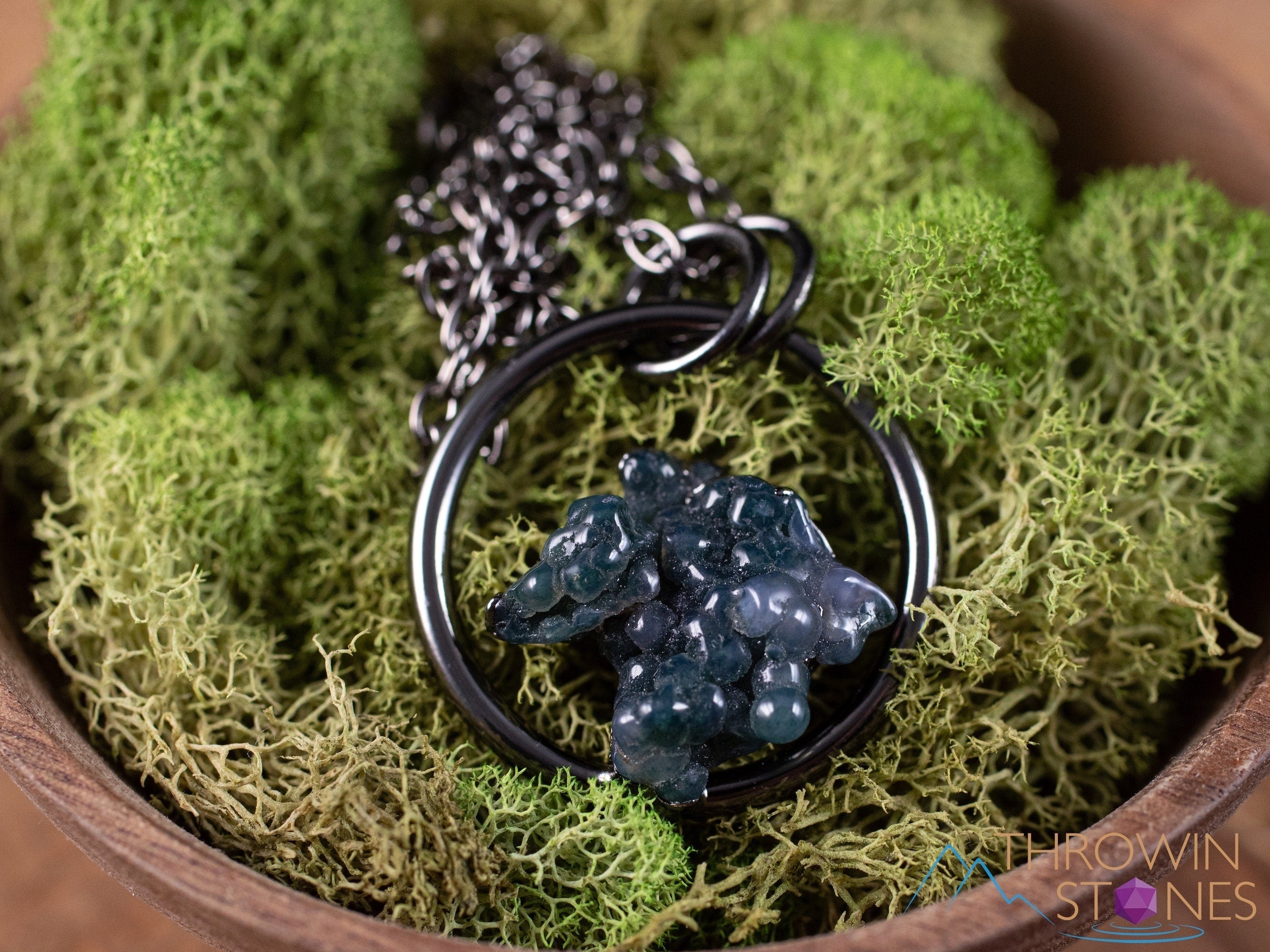 Grape Agate Crystal Necklace - Small Hoop Pendant with Healing Stones | Handmade Jewelry for Women | Spiritual Healing & Energy Balancing | Perfect for Meditation, Yoga & Everyday Wear (Style E1997)