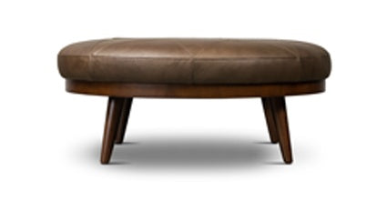 Premium Gio Leather Ottoman - Soft & Durable Footrest, Storage Bench, Living Room Decor - Perfect for Home, Office & Lounge Relaxation
