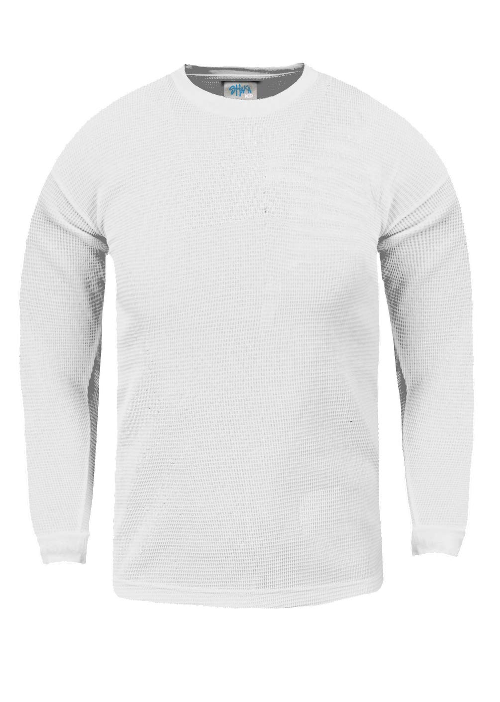 Shaka Wear Kids Waffle Thermal Long Sleeve Crewneck T-Shirt for Boys & Girls - Soft Cotton Blend, Warm Winter Shirt, XXS-XL - Perfect for School, Outdoor Play & Cold Weather Layering